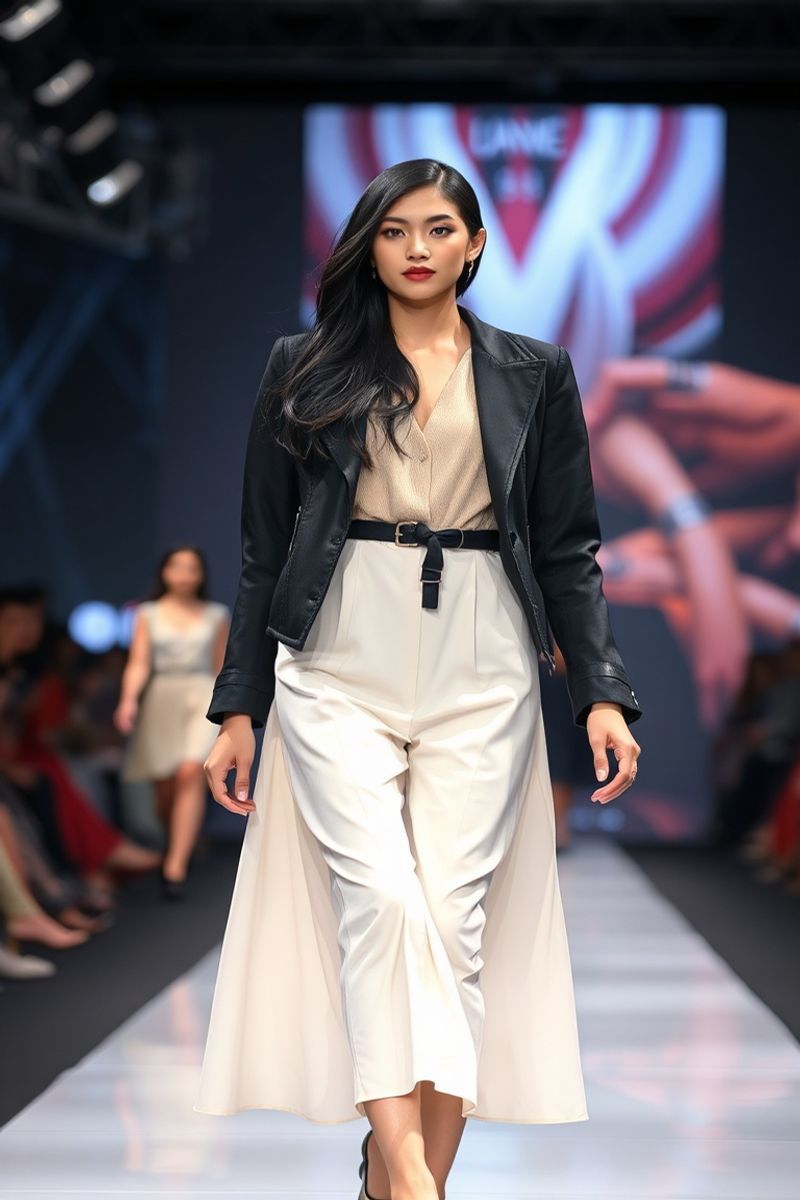 Seo-Jun Park fashion runway walk in designer clothing