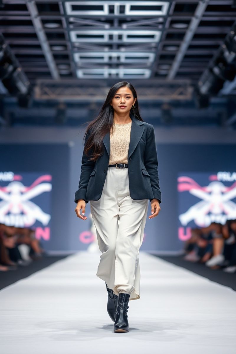 Seo-yeon Kim fashion runway walk in designer clothing