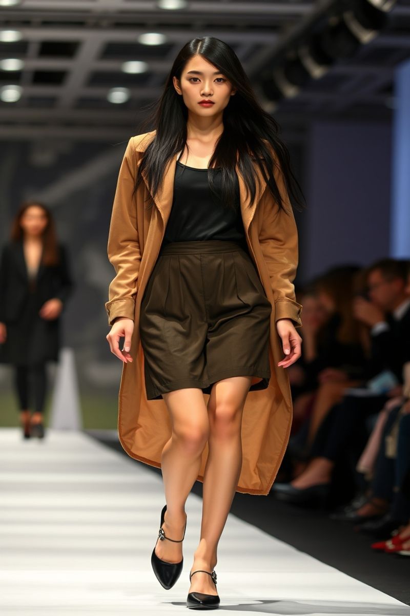 Seo-yun Park fashion runway walk in designer clothing