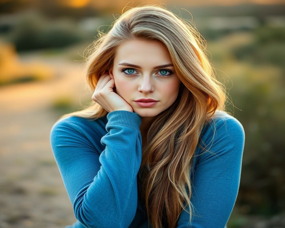 Sienna Blake lifestyle personality shot in natural outdoor setting