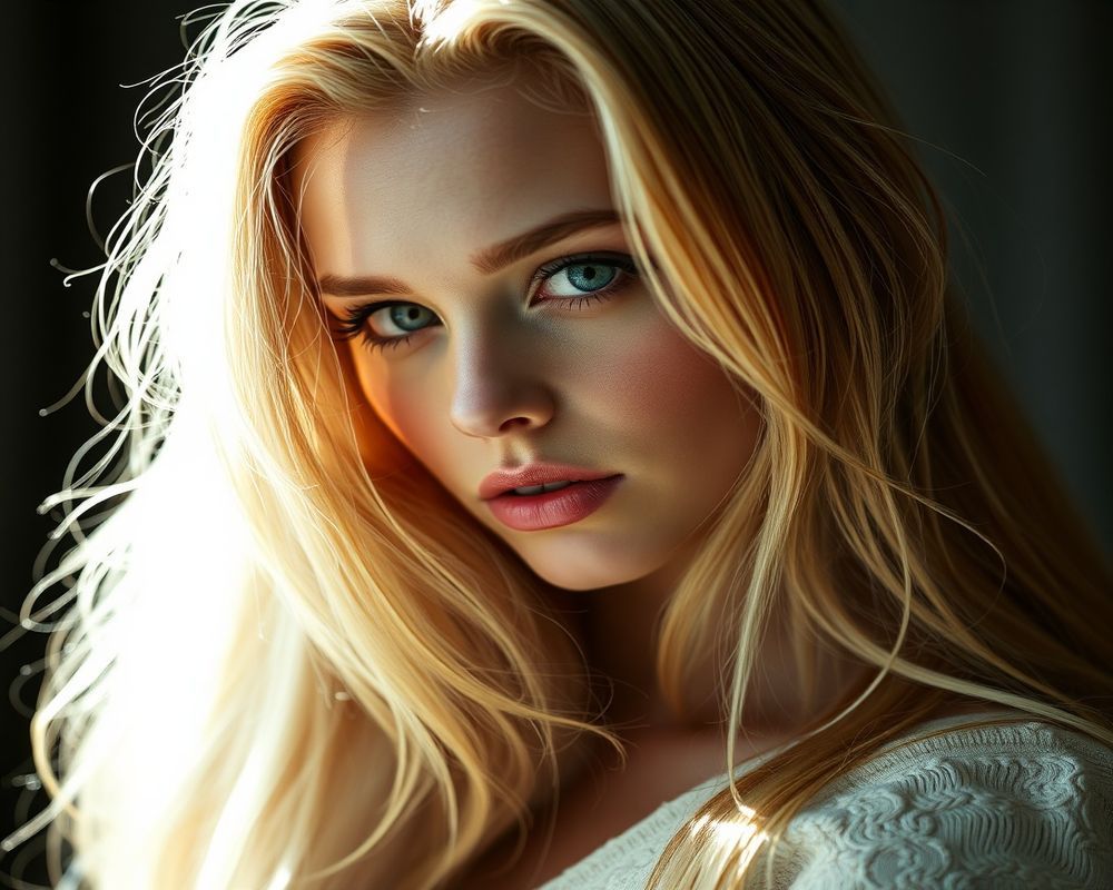 Sofia Andersson high fashion editorial with dramatic lighting