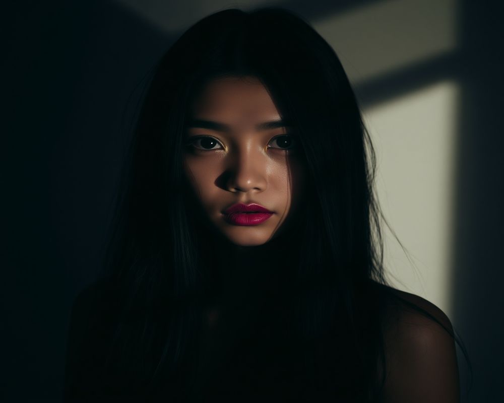 Sofia Isabel Reyes artistic creative portrait with dramatic shadows