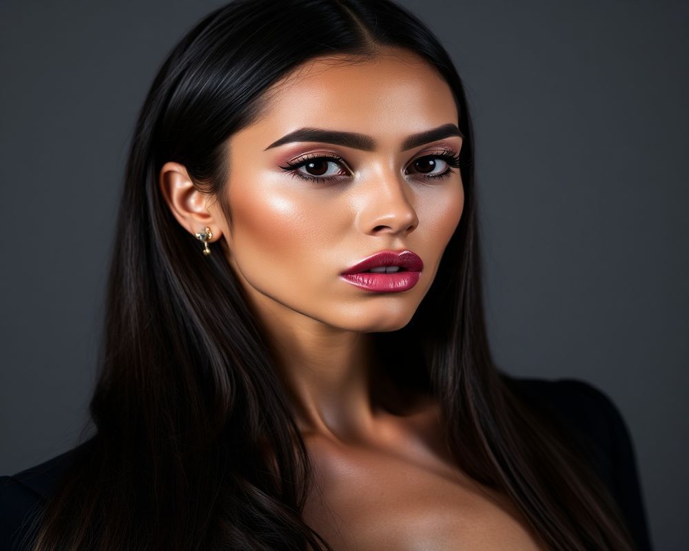 Sofia Martinez high fashion editorial with dramatic lighting