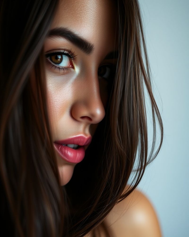 Sofia Mendoza beauty close-up portrait with soft lighting