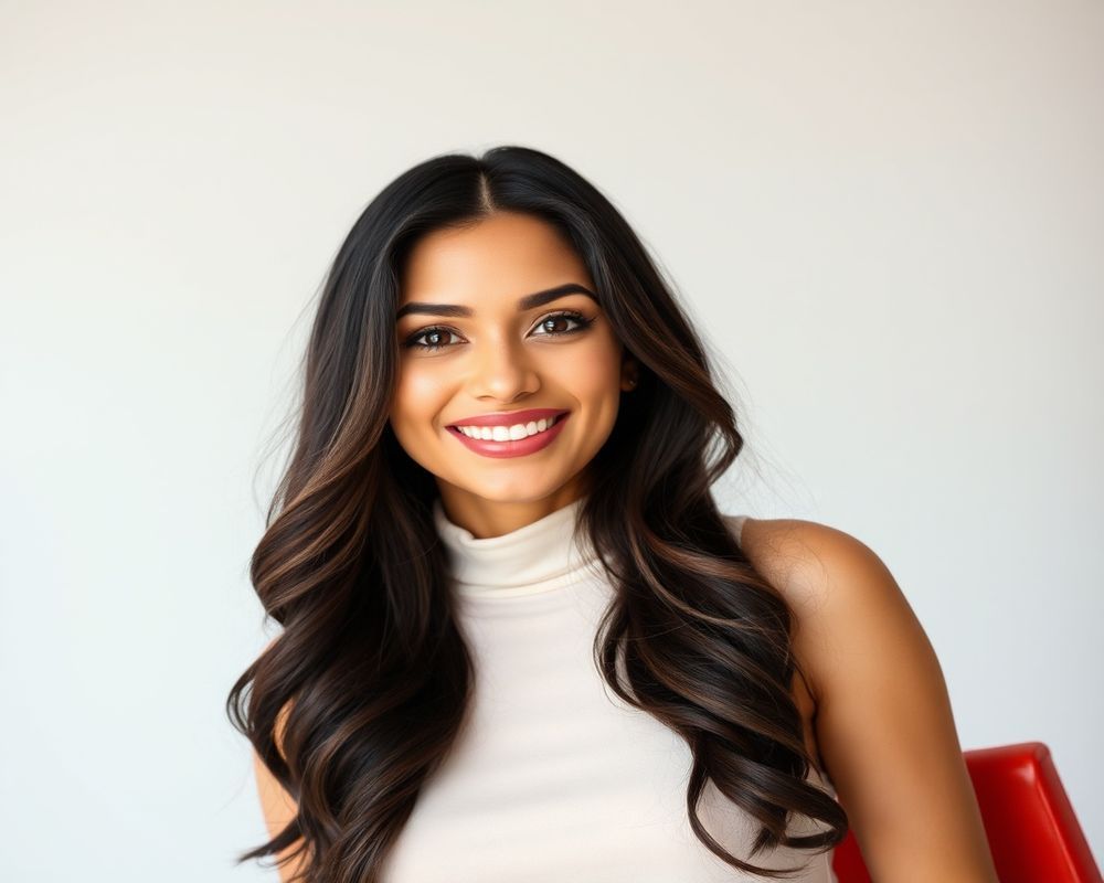 Sofia Mendoza commercial brand campaign with natural smile