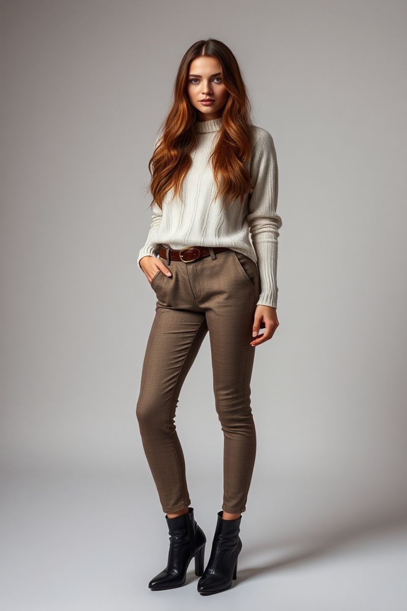 Sofia Romano full body editorial pose in high fashion clothing