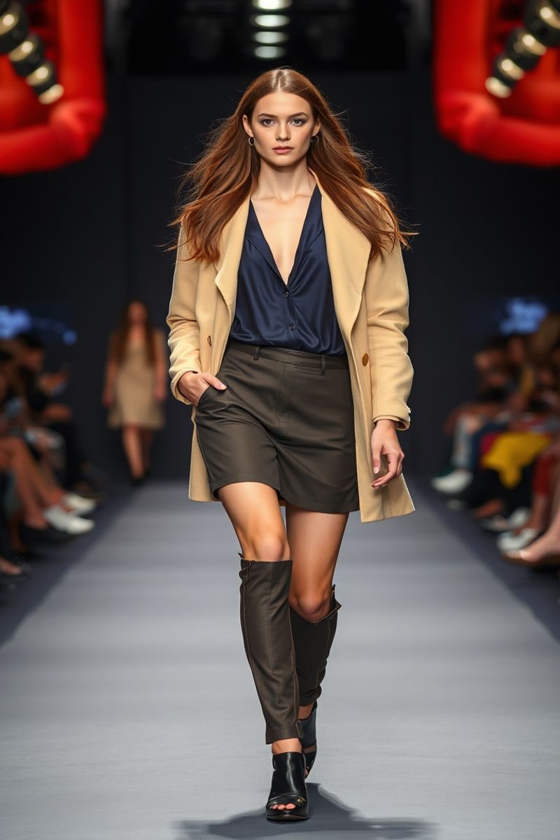 Sofia Romano fashion runway walk in designer clothing