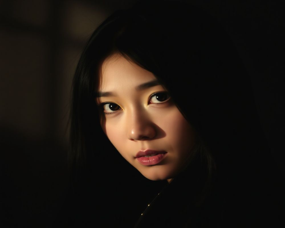 Soo-Jin Park artistic creative portrait with dramatic shadows