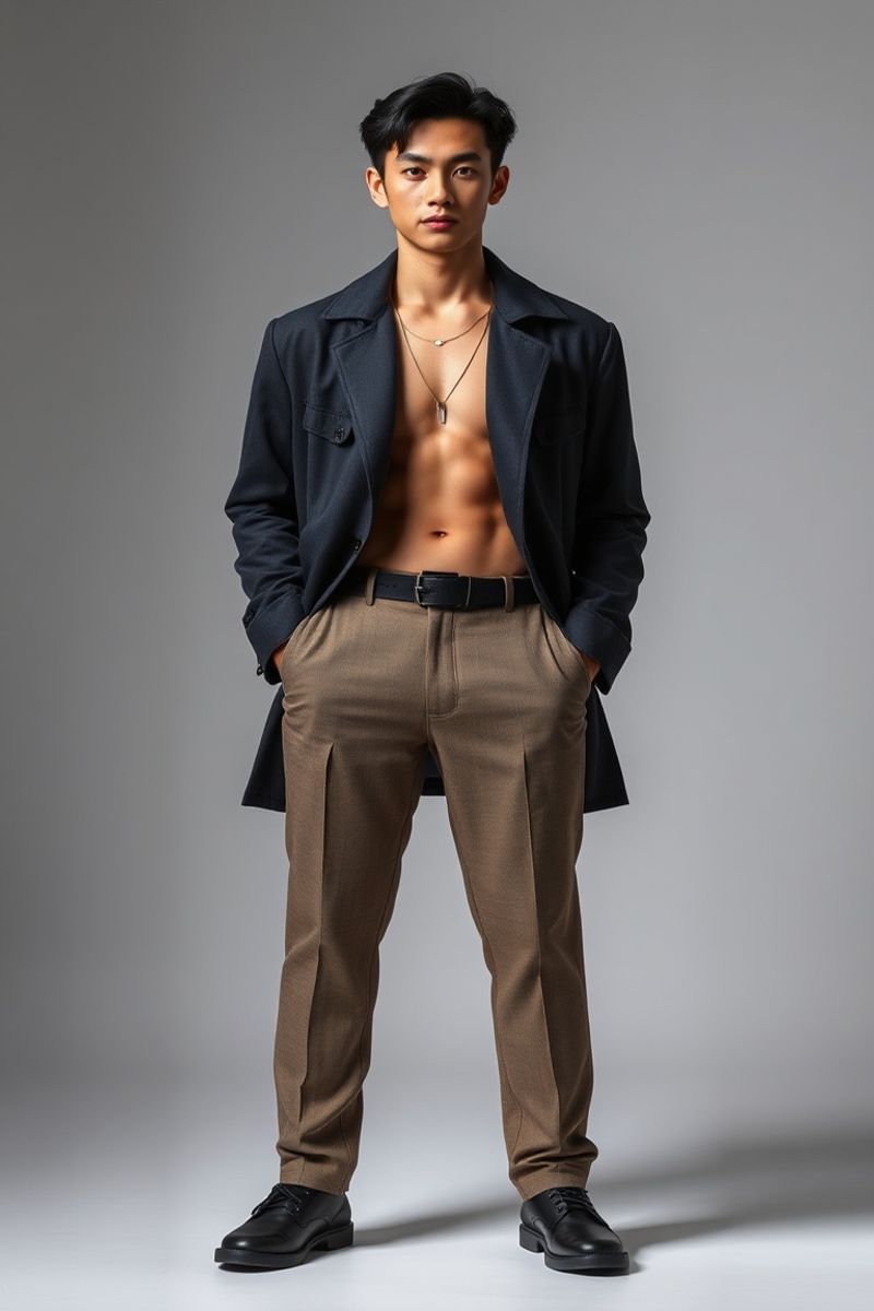 Takashi Yamamoto full body editorial pose