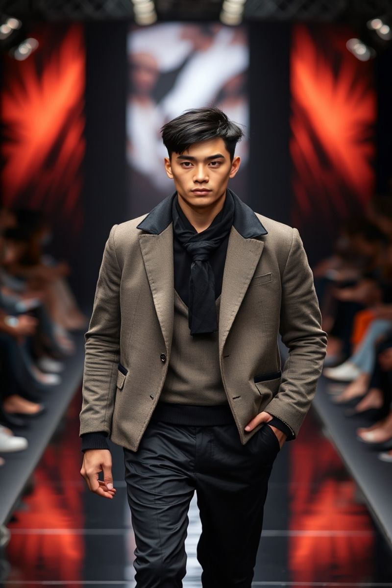 Takashi Yamamoto fashion runway walk