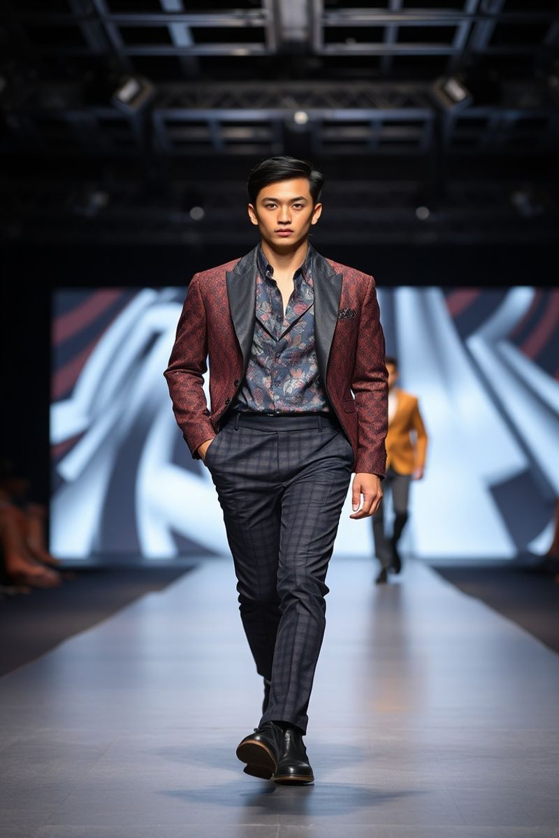 Takeshi Yamamoto fashion runway walk