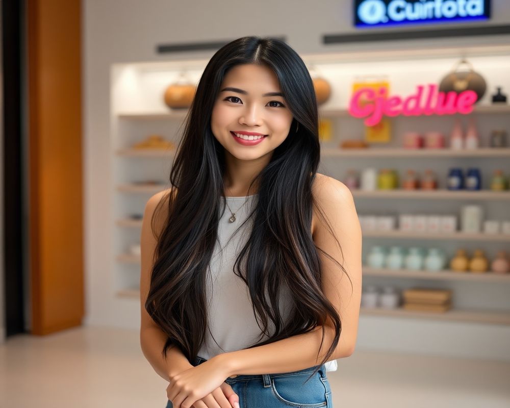 Thuy Anh Nguyen commercial brand campaign with natural smile