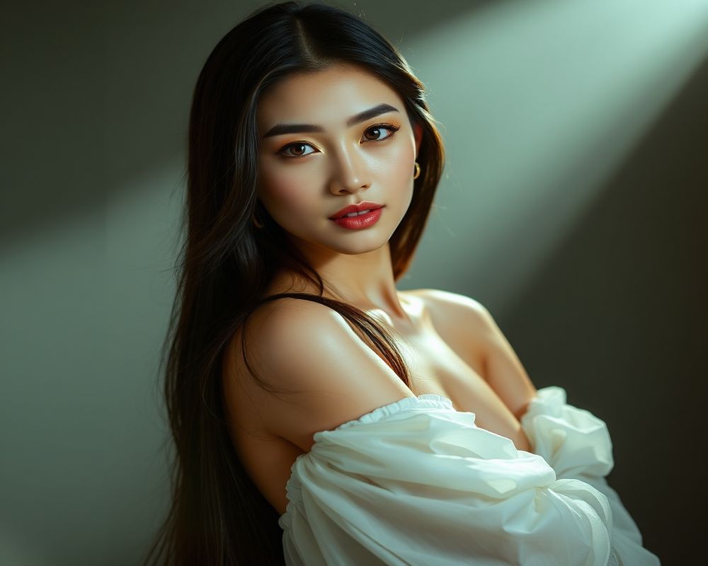 Trang Pham high fashion editorial with dramatic lighting