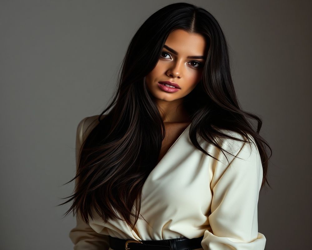 Valentina Cruz high fashion editorial with dramatic lighting