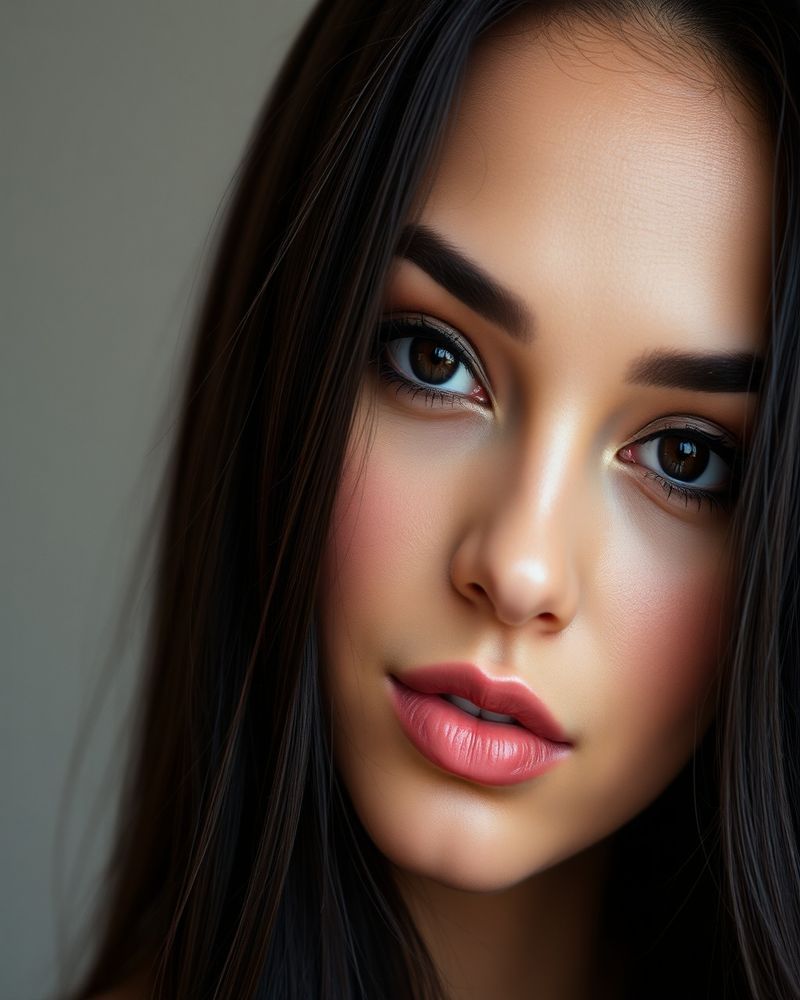Valentina Cruz beauty close-up portrait with soft lighting