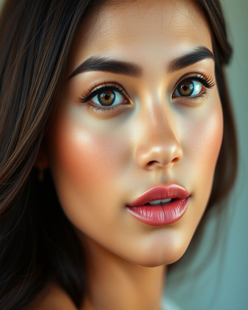 Valentina Martinez beauty close-up portrait with soft lighting