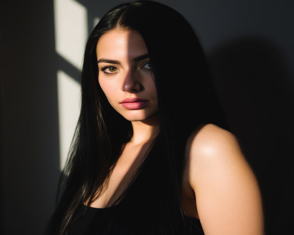 Valentina Martinez artistic creative portrait with dramatic shadows