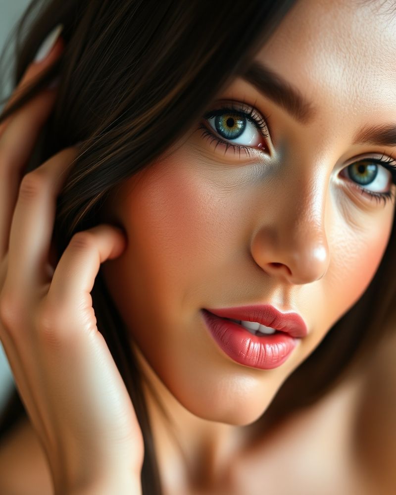 Valentina Sánchez beauty close-up portrait with soft lighting