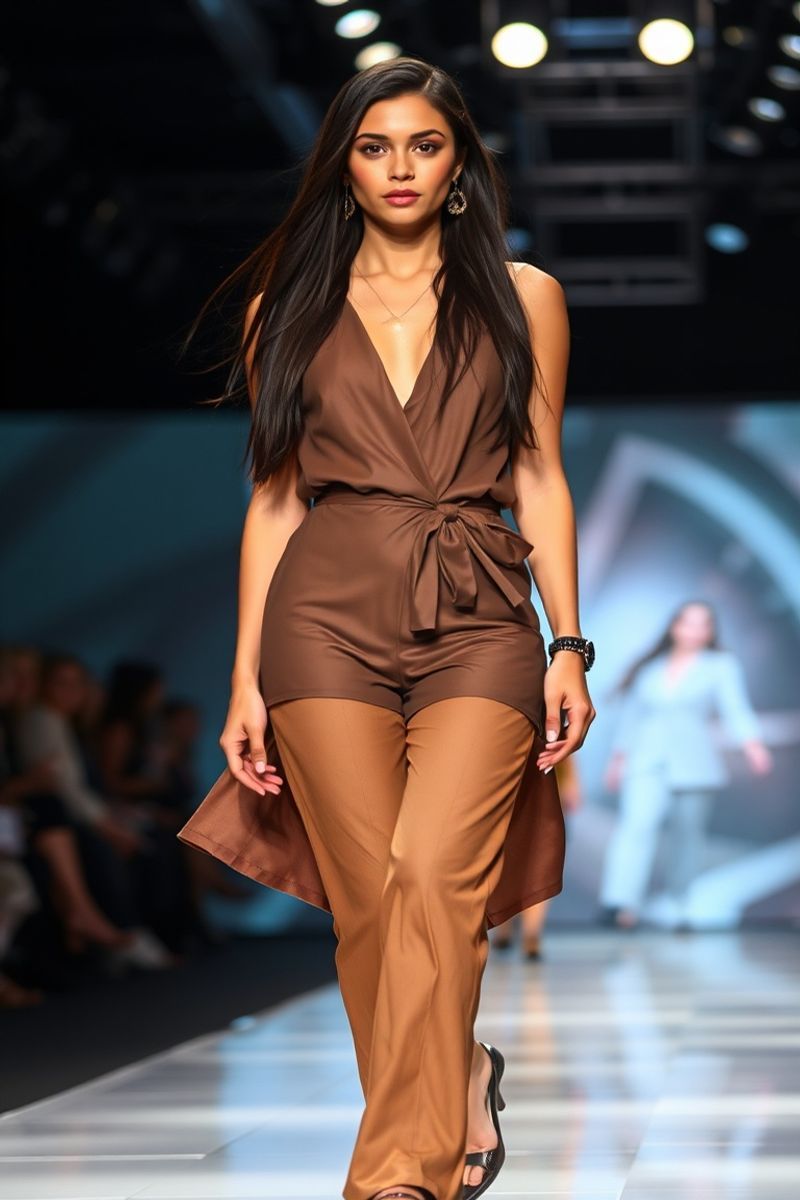Valentina Sánchez fashion runway walk in designer clothing