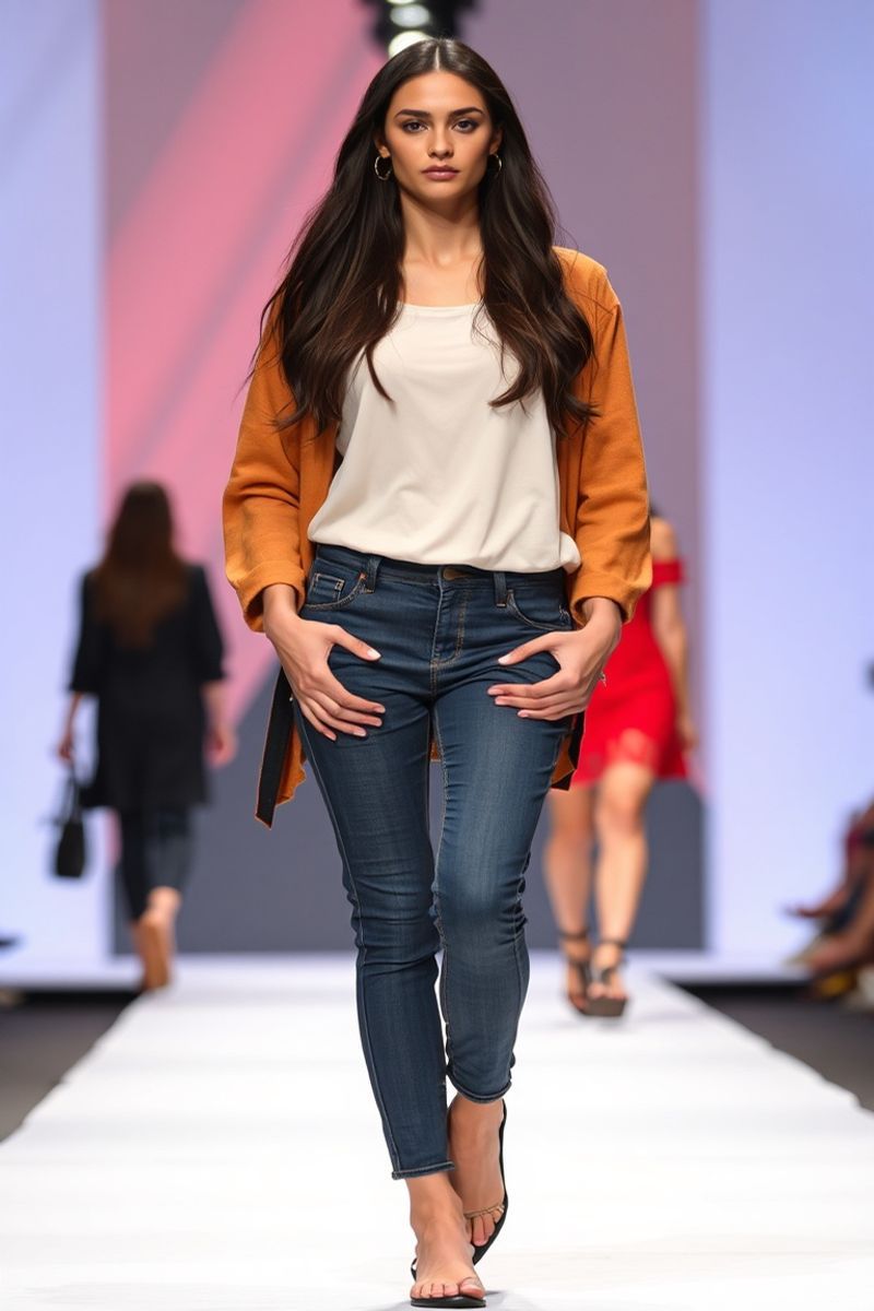 Valentina Silva fashion runway walk in designer clothing