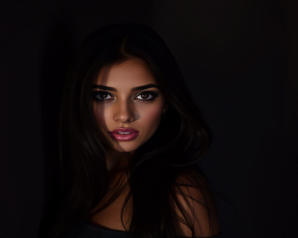 Valentina Silva artistic creative portrait with dramatic shadows