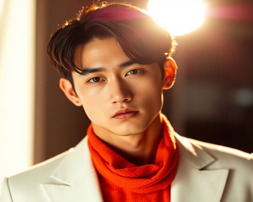 Wei Chen high fashion editorial with dramatic lighting