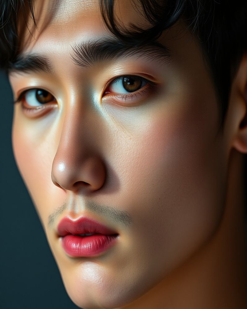 Wei Zhang beauty close-up portrait with soft lighting