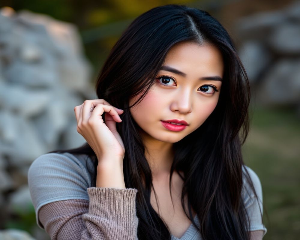 Xiaojing Chen lifestyle personality shot in natural outdoor setting