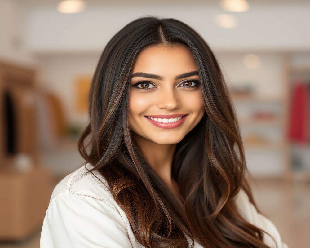 Yasmin Al-Farsi commercial brand campaign with natural smile