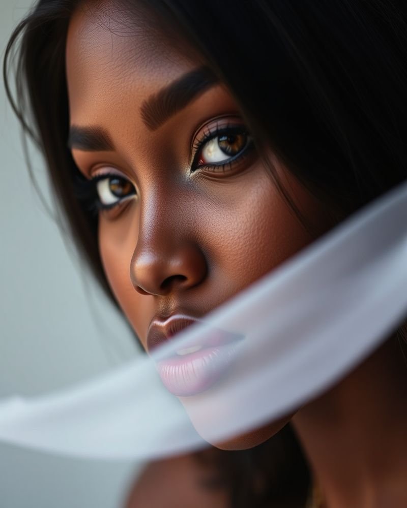 Zara Ndlovu beauty close-up portrait with soft lighting